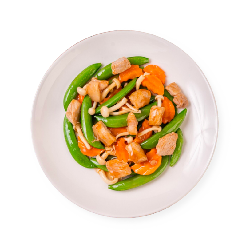 Stir-fried green peas